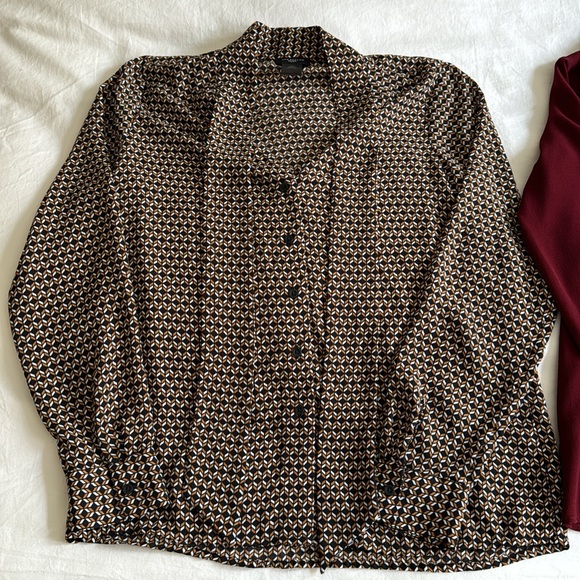 2 Ann Taylor Tie Blouses - Picture 4 of 5